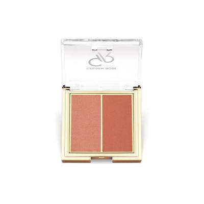 Golden Rose Iconic Blush Duo - 02 Peachy Coral Makeup Blush Duo for Everyday Use