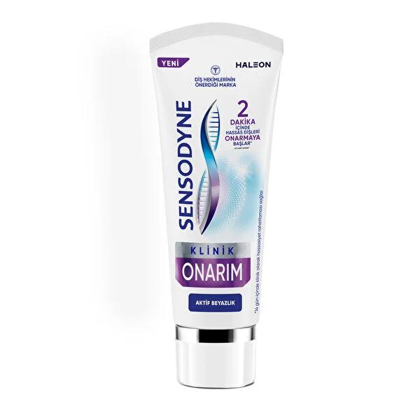Sensodyne Clinical Repair Active Whitening Toothpaste: Repairs Sensitive Teeth, Whitens, & Relieves Sensitivity - Advanced Novamin Formula