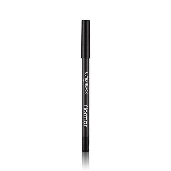 Flormar Ultra Black Eyeliner - Intensely Pigmented, Soft-Tip Applicator for Dramatic Eye Look