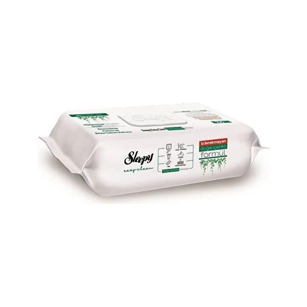 Sleepy Natural Surface Cleaning Wipes - White Vinegar & Baking Soda - Disposable, No Rinse, Hypoallergenic - Extra Large 100 Count