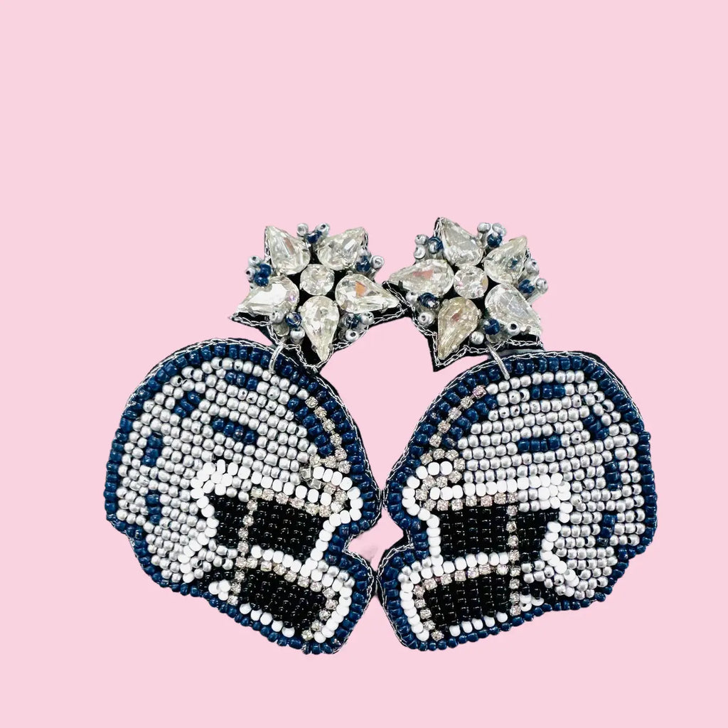KADOU BOUTIQUE Team Cheering Beaded Earrings — lifestyle context
