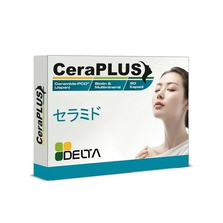 Delta Ceraplus: Ceramide Biotin Multimineral Supplement - Hair Growth, Skin Health & Nail Strengthening - 30 Capsules