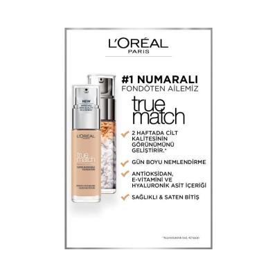 Loreal Paris True Match Foundation - Natural-Looking, Moisturizing & Long-Lasting Makeup for All Skin Types