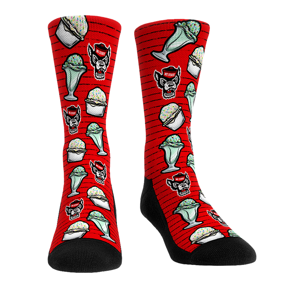 Rock 'Em Socks Rock 'Em Socks NC State Wolfpack - Ice Cream All-Over — main product shot