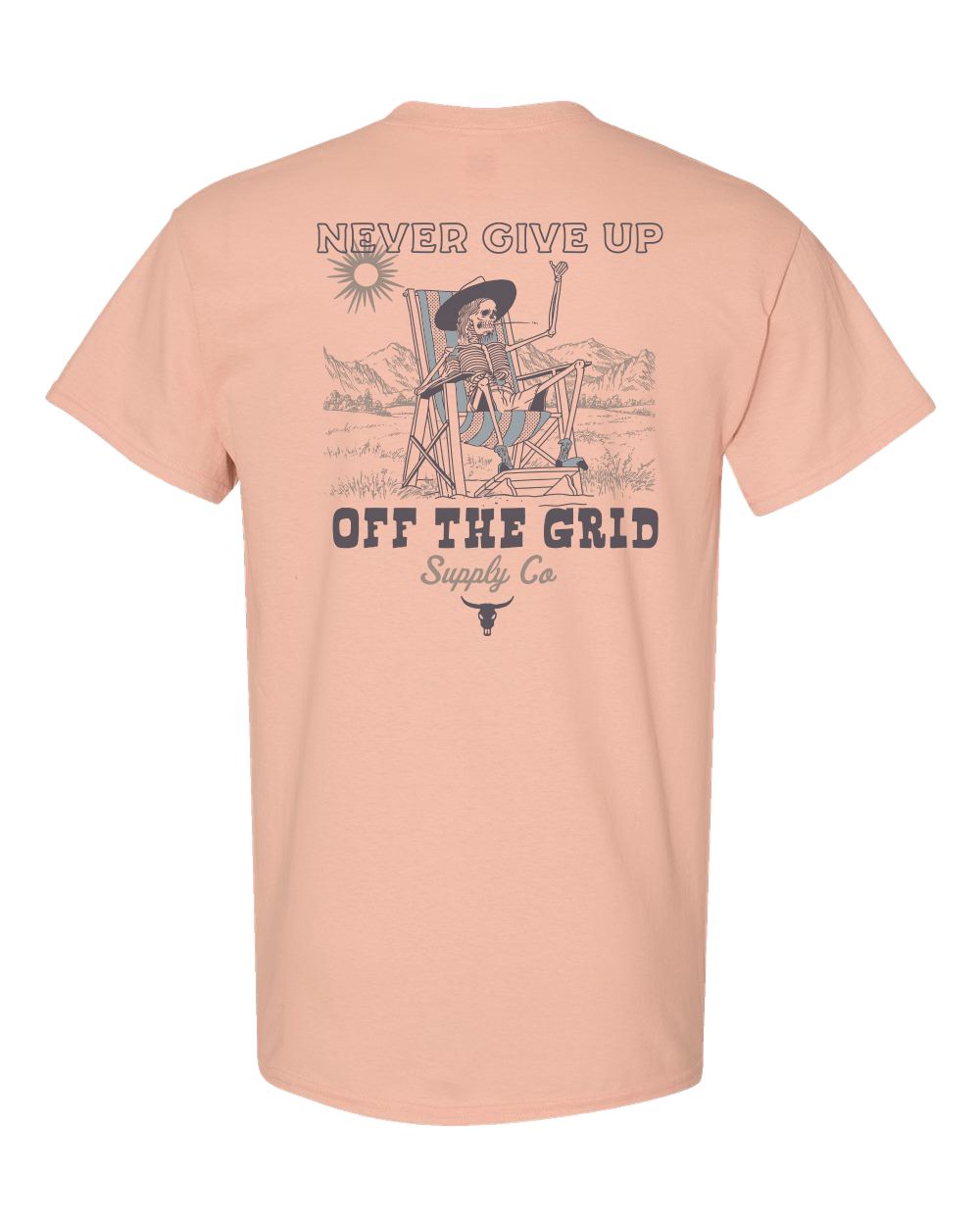 Off The Grid Surplus Never Give Up Tee — main product shot