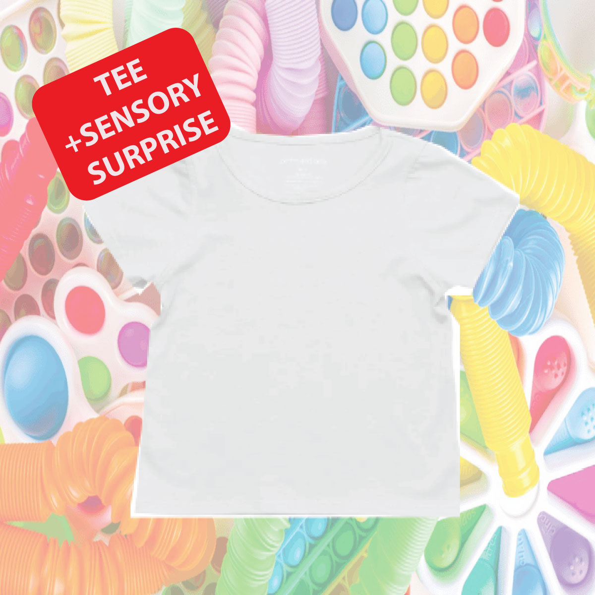 ParkerandTalia Sensory Fun Pack – Tee + Surprise Gift! 🌟(Sensory-Friendly T-Shirt + Exciting Surprise Gift for Kids — sensory-friendly tee