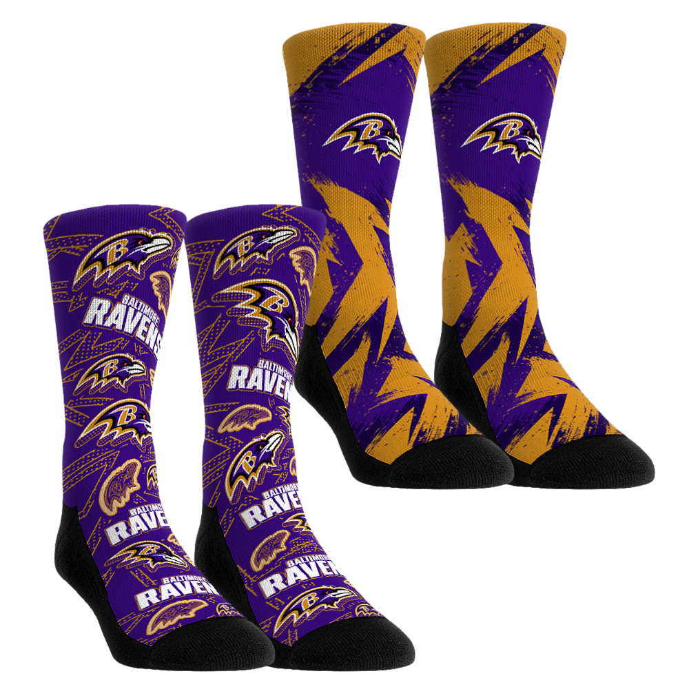Rock 'Em Socks Rock 'Em Socks Baltimore Ravens - Game Day 2-Pack — main product shot