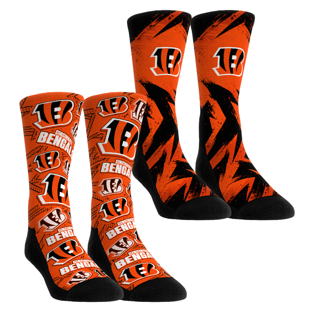 Rock 'Em Socks Rock 'Em Socks Cincinnati Bengals - Game Day 2-Pack — main product shot