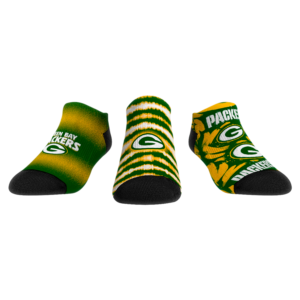 Rock 'Em Socks Green Bay Packers - Low Cut - Make Some Noise (3-Pack) — main product shot