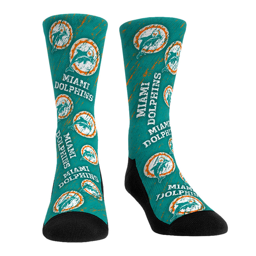 Rock 'Em Socks Rock 'Em Socks Miami Dolphins - Throwback All-Over — main product shot