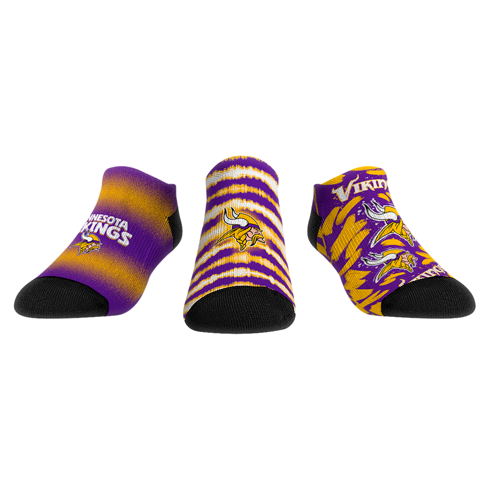 Rock 'Em Socks Minnesota Vikings - Low Cut - Make Some Noise (3-Pack) — main product shot