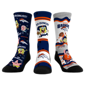 Rock 'Em Socks Denver Broncos - SpongeBob SquarePants  - 3-Pack