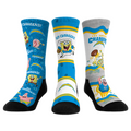 Rock 'Em Socks Los Angeles Chargers - SpongeBob SquarePants  - 3-Pack — main product shot