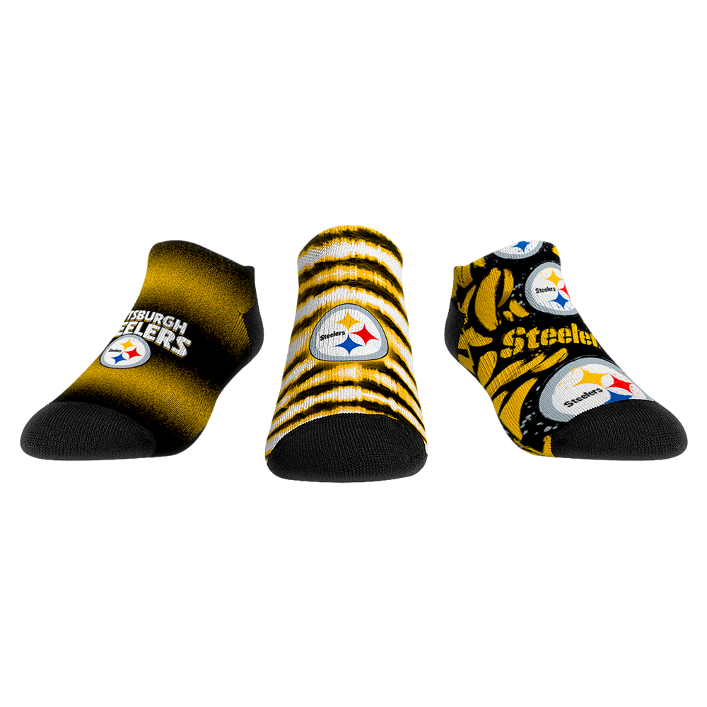 Rock 'Em Socks Pittsburgh Steelers - Low Cut - Make Some Noise (3-Pack) — main product shot