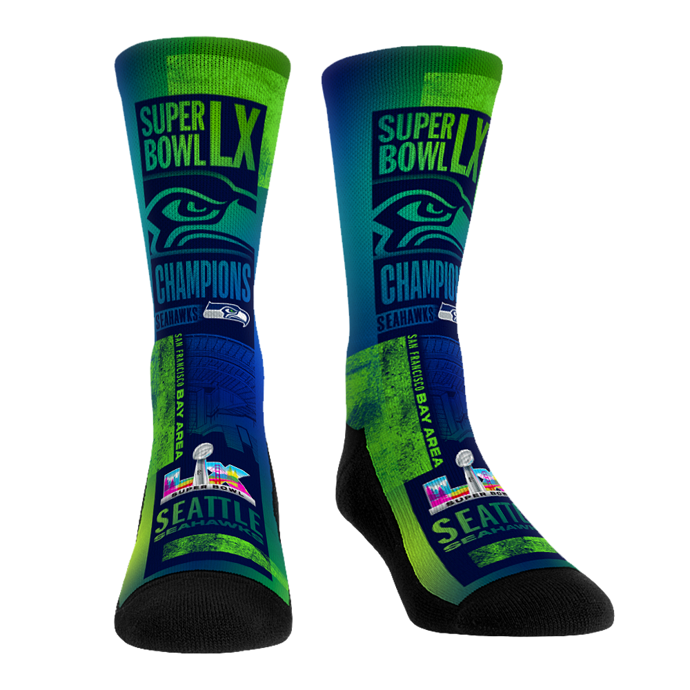 Rock 'Em Socks Seattle Seahawks - Super Bowl LX Champions - Ink Roll — main product shot