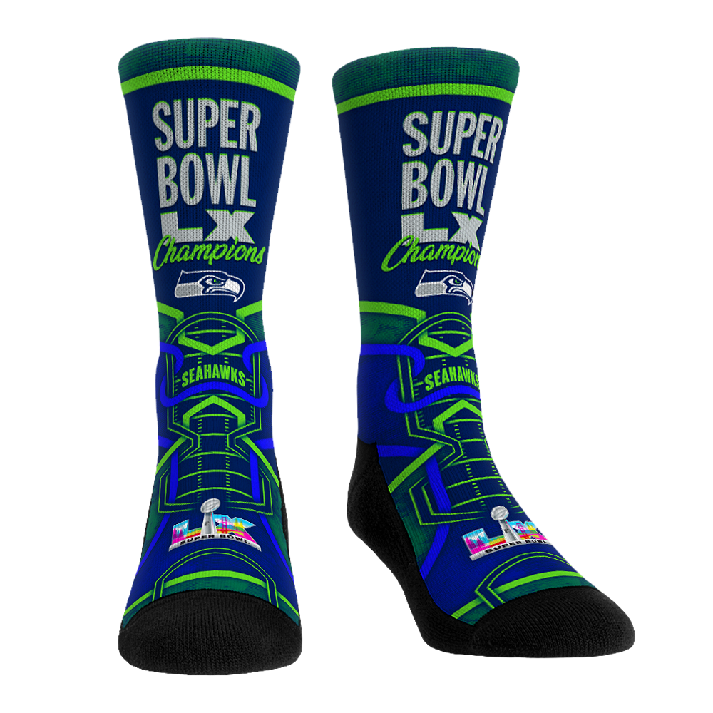 Rock 'Em Socks Seattle Seahawks - Super Bowl LX Champions - Prism Linework — main product shot
