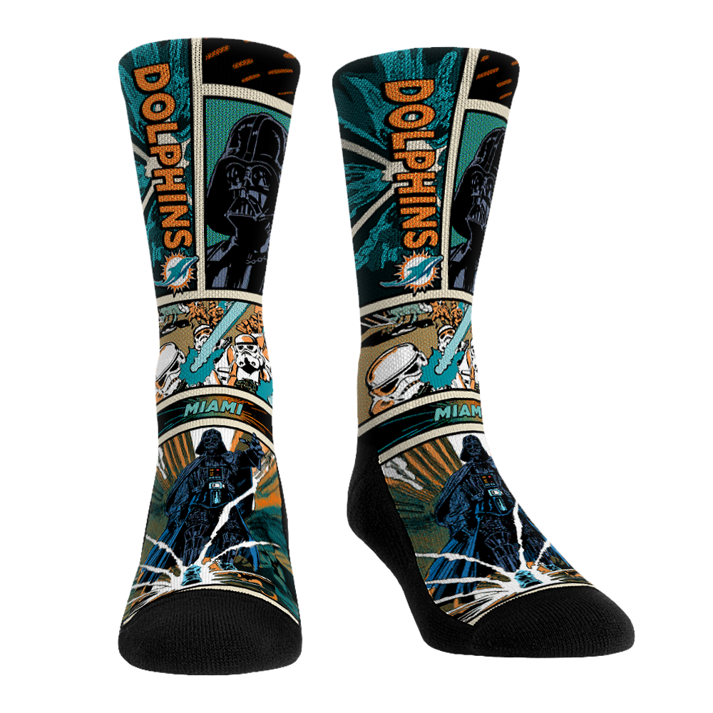 Rock 'Em Socks Rock 'Em Socks Miami Dolphins - Star Wars  - Empire Comic Strip — main product shot
