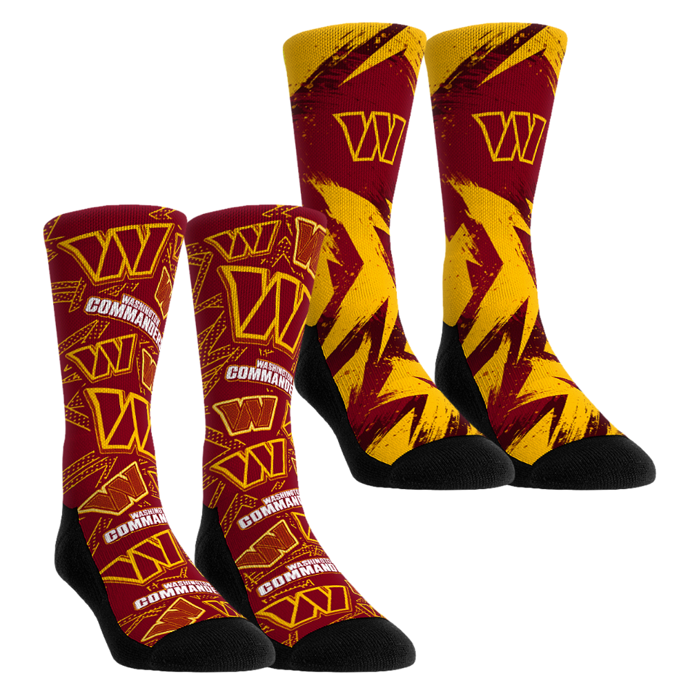Rock 'Em Socks Rock 'Em Socks Washington Commanders - Game Day 2-Pack — main product shot