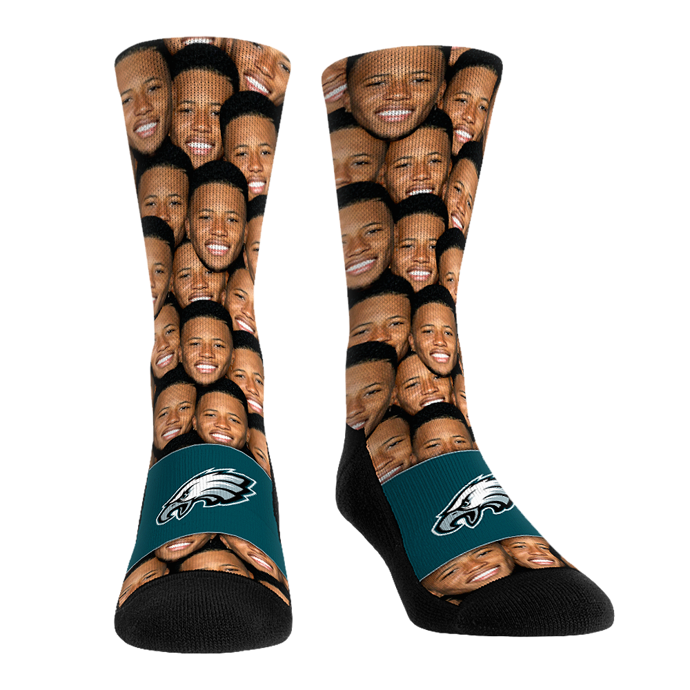 Rock 'Em Socks Saquon Barkley - Philadelphia Eagles  - Face Repeat — main product shot