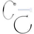 BodyCandy 20G 3/8" Pack of 2 Stainless Steel Nose Hoop Rings — main product shot