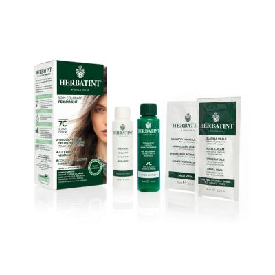 Herbatint 7C Ash Blonde Hair Dye: Gentle, Ammonia & Paraben Free Color with Herbal Extracts for Sensitive Scalp & Gray Coverage