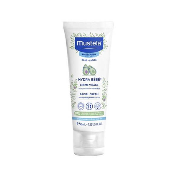 Mustela Hydra Bebe Baby Face Cream: Organic Avocado, Gentle Newborn Moisturizer for Sensitive Skin | Daily Hydration & Protection