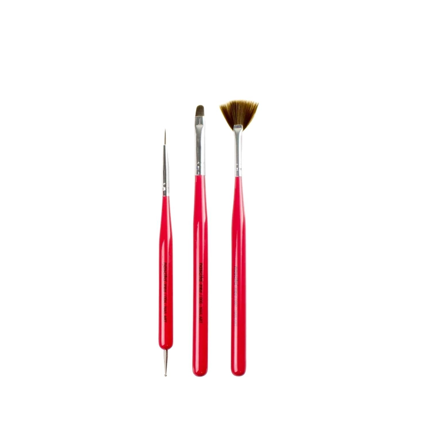 Nascita Nail Art Brush Set - 3 Piece Nail Decoration Tool for Creative Designs