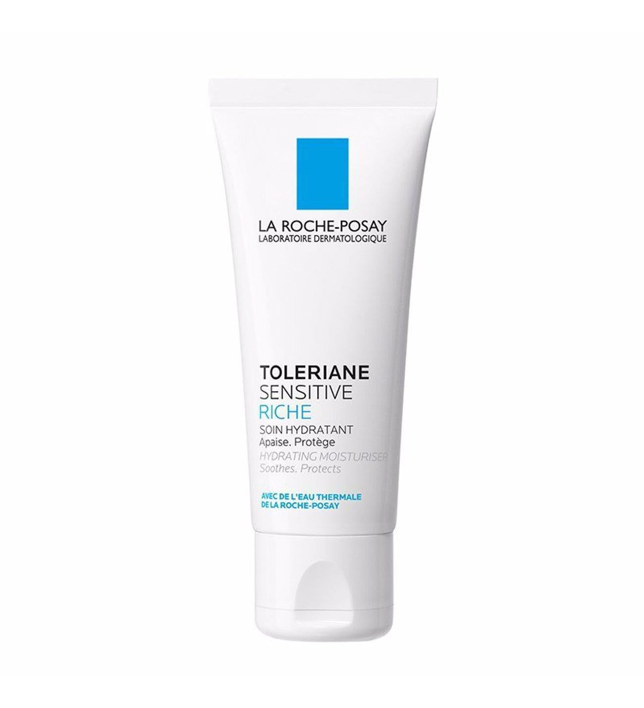 La Roche Posay Toleriane Sensitive Rich Moisturizing Face Cream for Sensitive Skin - 48 Hour Hydration, Fragrance-Free & Alcohol-Free