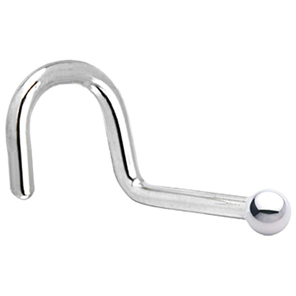BodyCandy Solid 14K White Gold 1.5mm Ball Nose Ring — lifestyle context