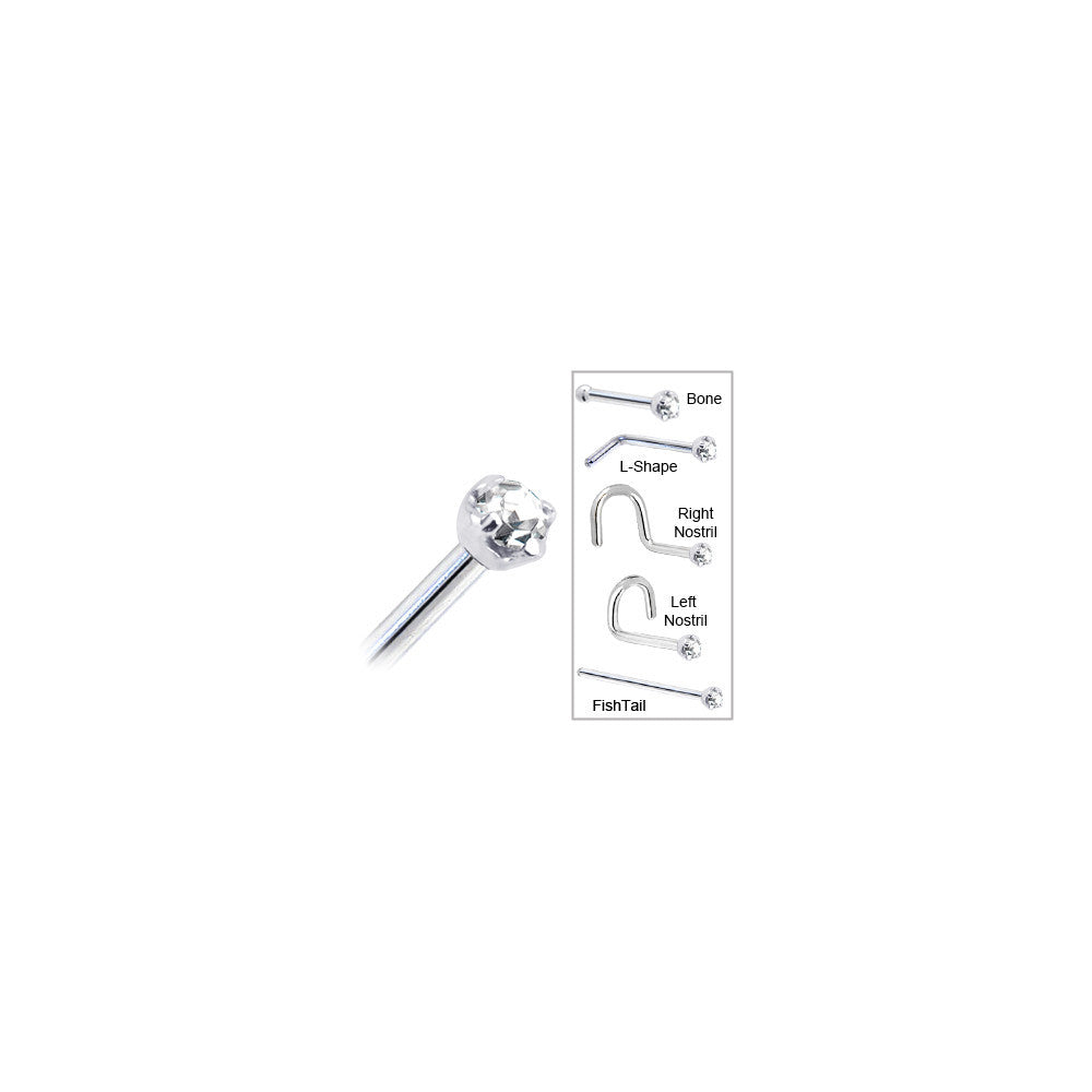 BodyCandy Platinum 1.5mm Genuine Diamond Nose Ring — in-use photo