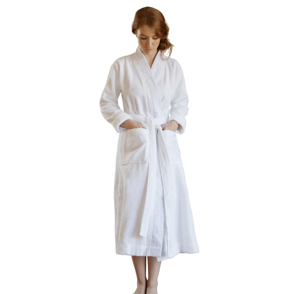 Turkish Cotton Terry Cloth Pleated Bathrobe – Pure Fiber, view 2