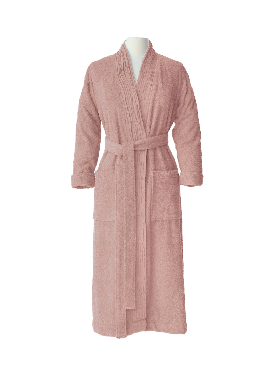Turkish Cotton Terry Cloth Pleated Bathrobe – Pure Fiber, view 4