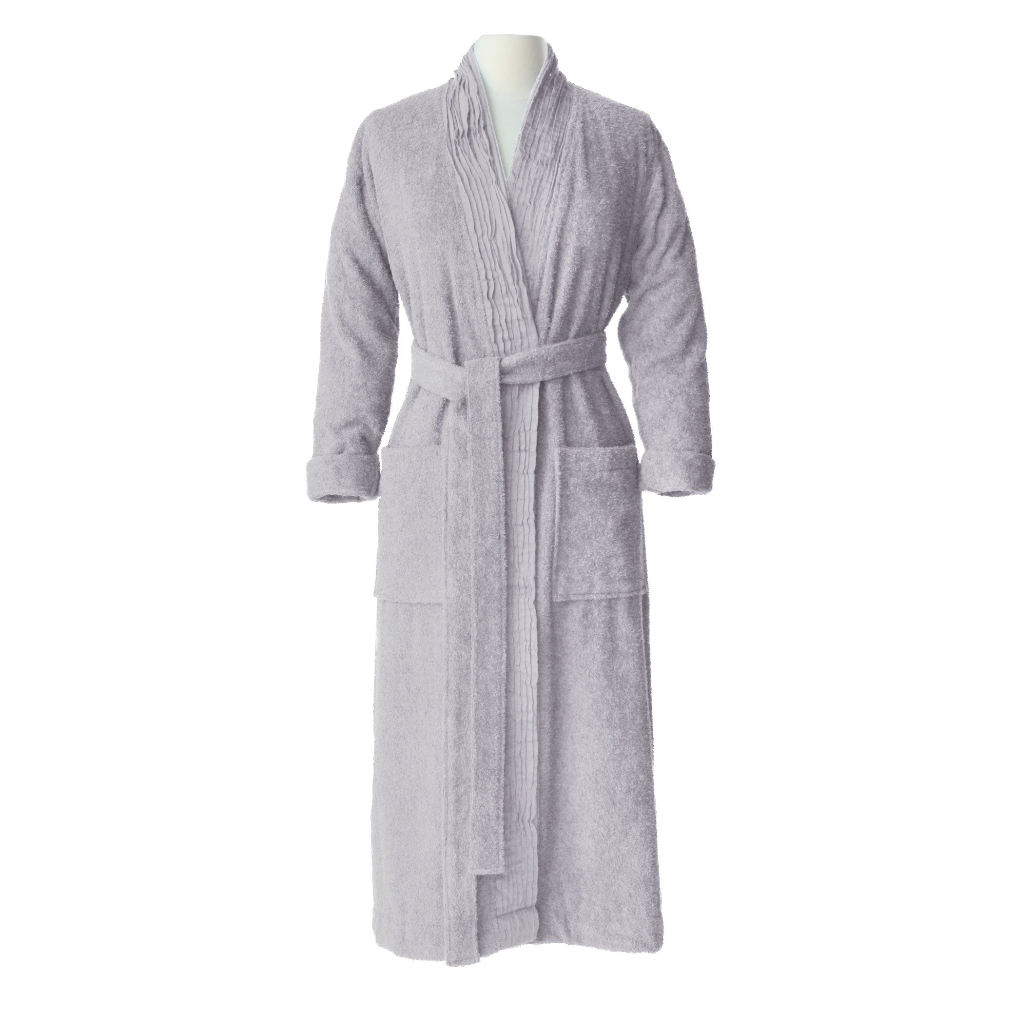Turkish Cotton Terry Cloth Pleated Bathrobe – Pure Fiber, view 10