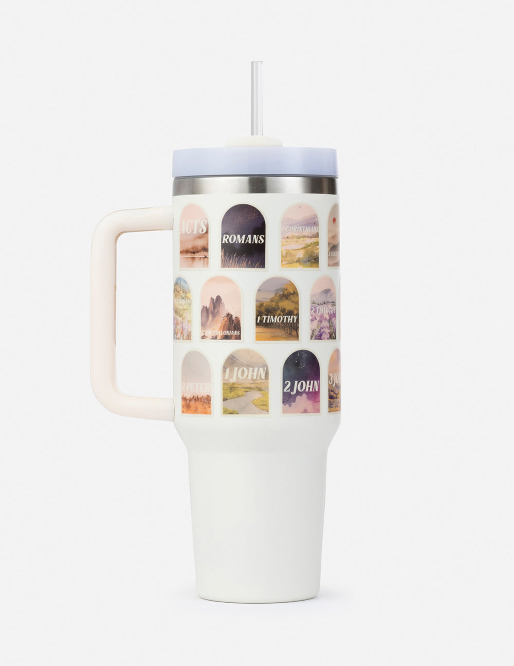 Elevated Faith NT Bible Checklist 40 oz Tumbler — fabric or material detail