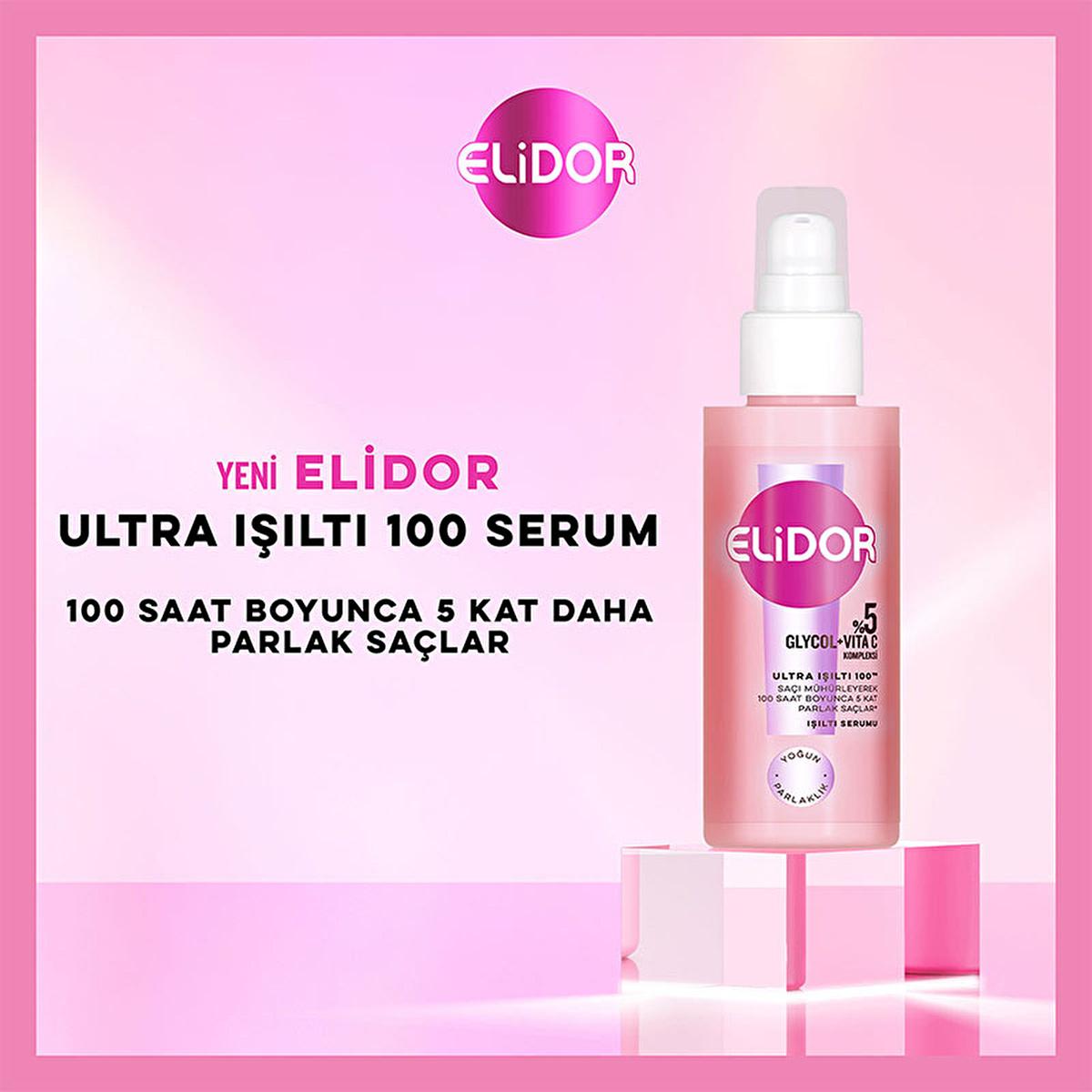 Elidor Ultra I_õltõ 100 I_õltõ Serum - Intense Shine Hair Serum for Dry, Damaged Hair - 3.04 fl oz