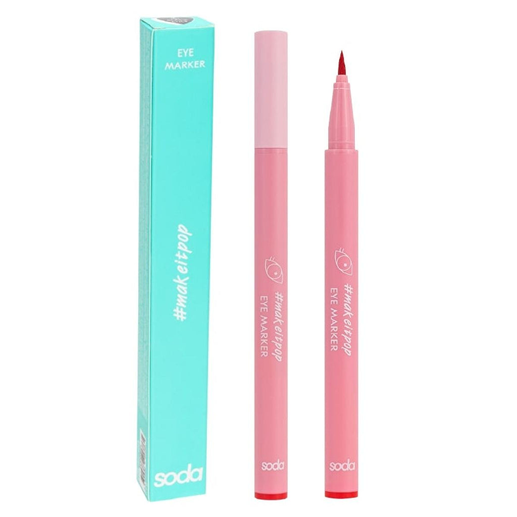 SODA Eye Marker Eyeliner - Precise, Long-Lasting, Waterproof Liquid Eyeliner for Women - 113 Bloody Mary