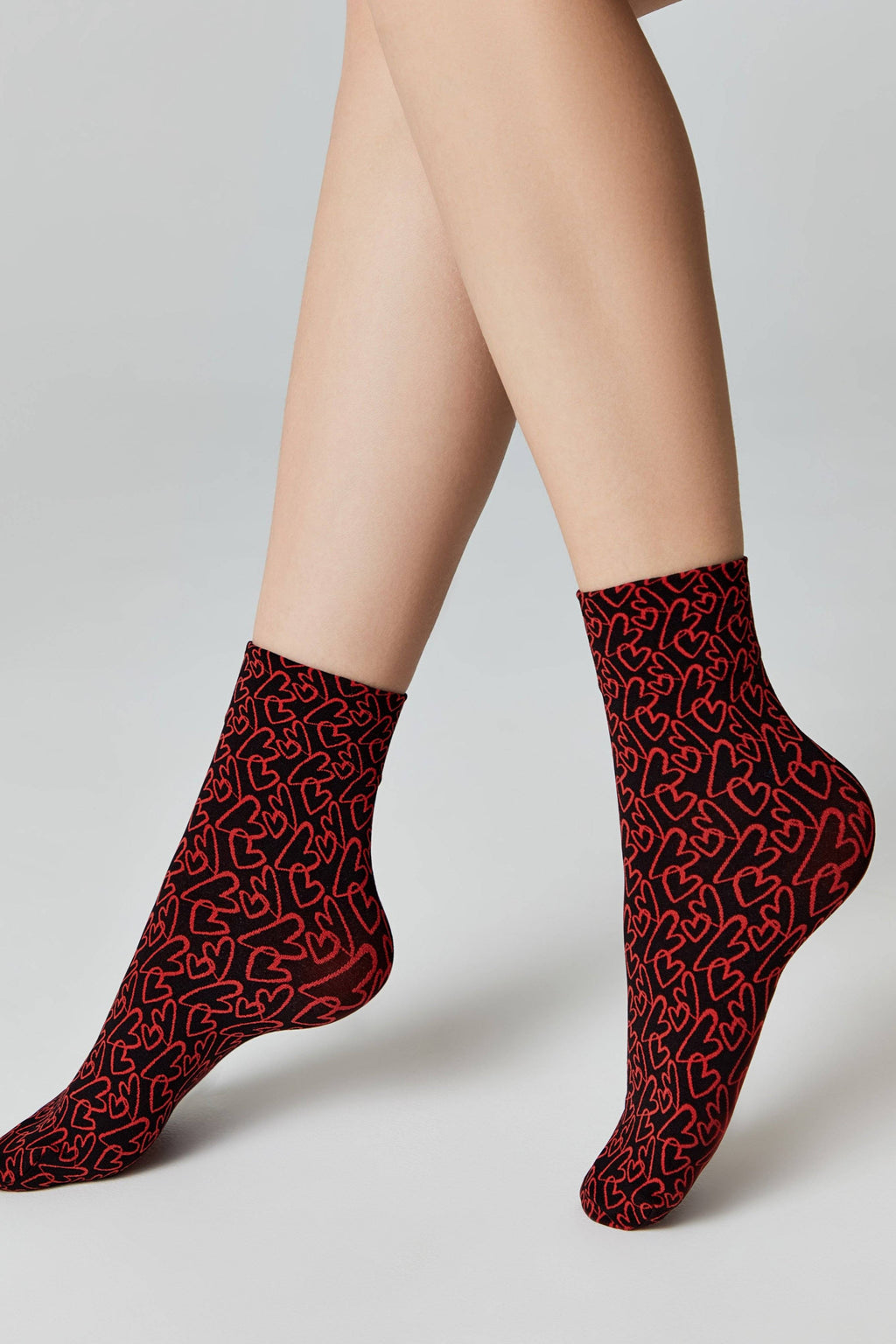 TheRanok.com Dense Socks Conte Fantasy - "Love" Designs — product on model