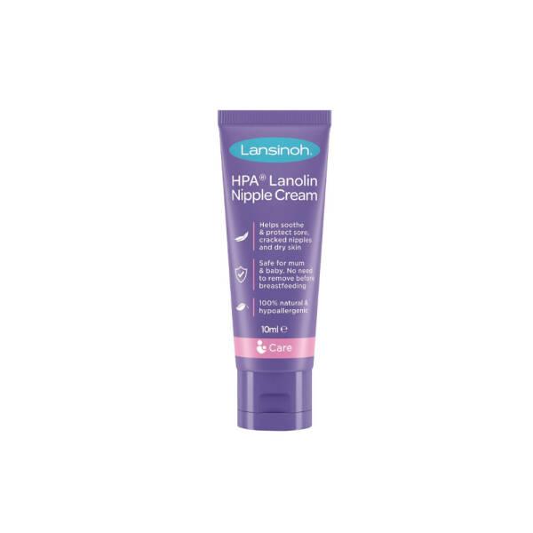 Lansinoh Nipple Cream for Breastfeeding Mothers: Soothes Sore & Cracked Nipples - Lanolin Balm for Pain Relief & Safe Baby Feeding - 0.34 fl oz