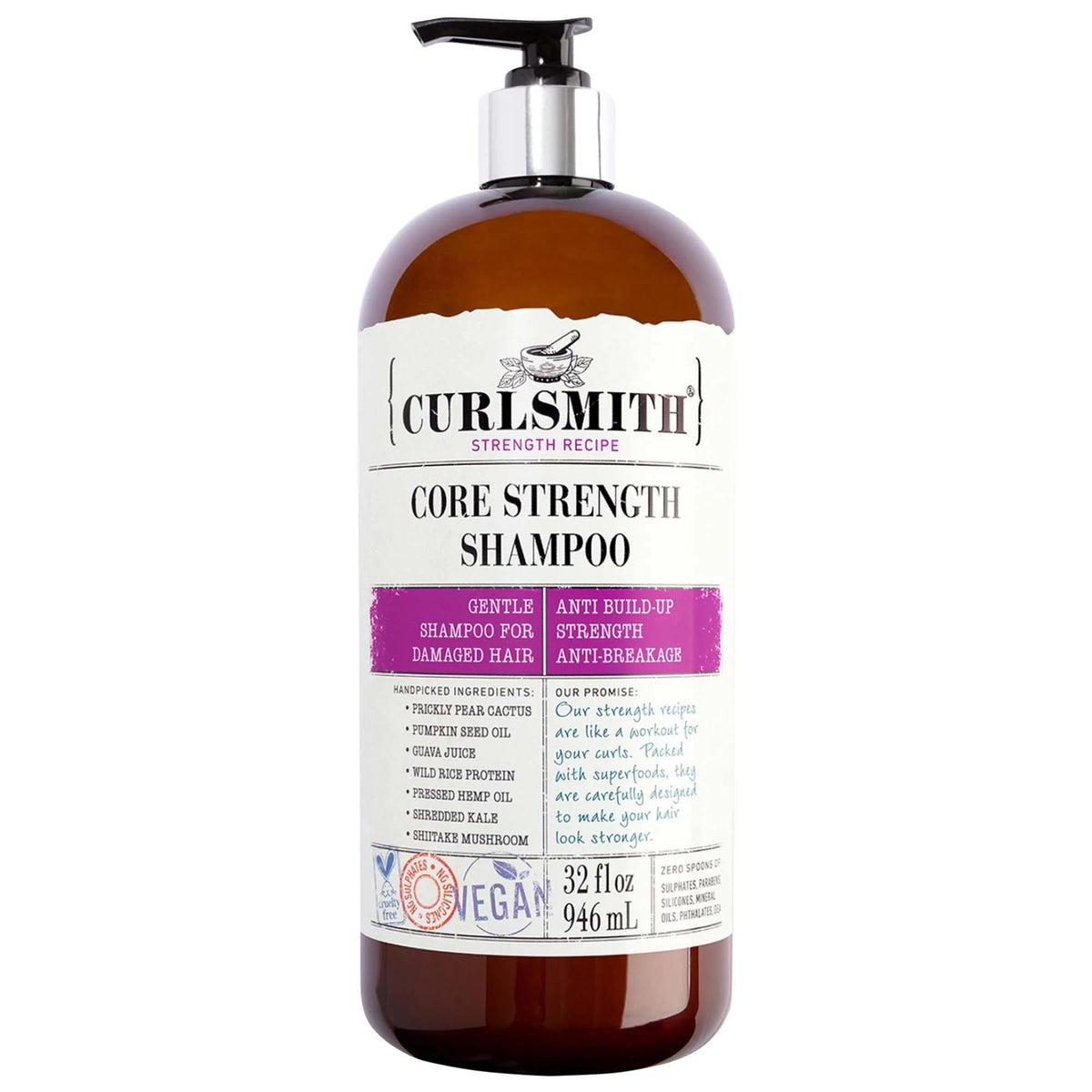 Core Strength: Protein Enriched Shampoo for Strong, Resilient Hair - Color Safe, Vegan, Sulfate Free Formula by Beauty Care B