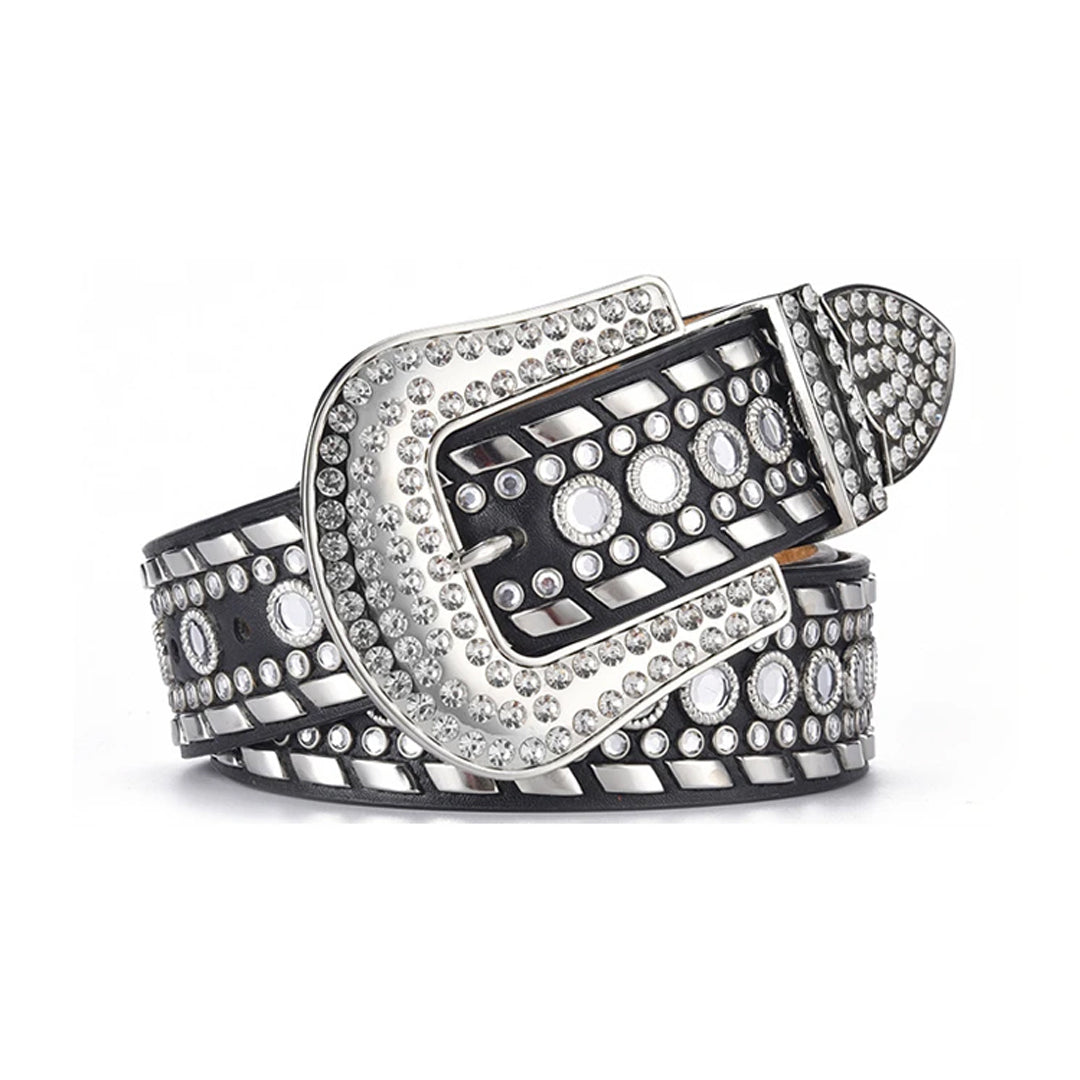 Rhinestone Belt Store Black Strap Kippy Cowboy Rhinestone Belt — main product shot