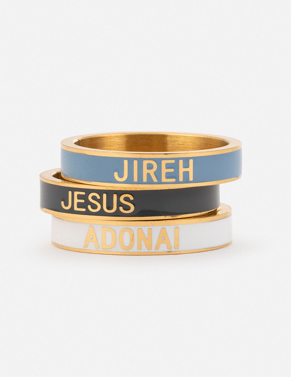 Elevated Faith Names of God Enamel Ring Set — main product shot
