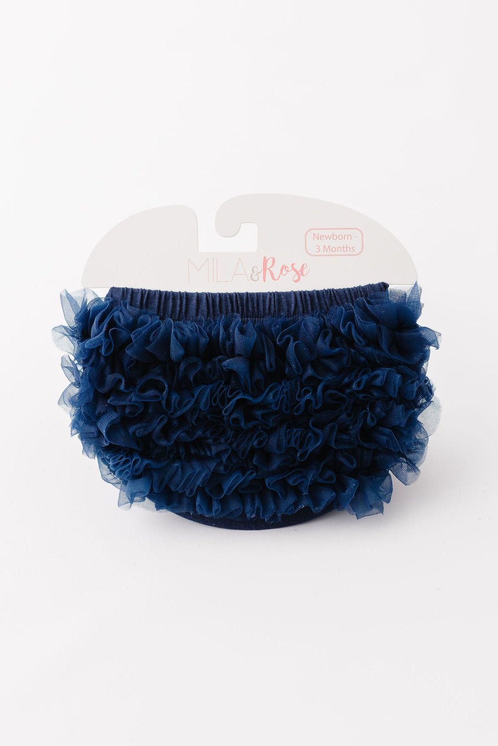 Mila & Rose ® Navy Blue Ruffle Bum Bloomer — main product shot