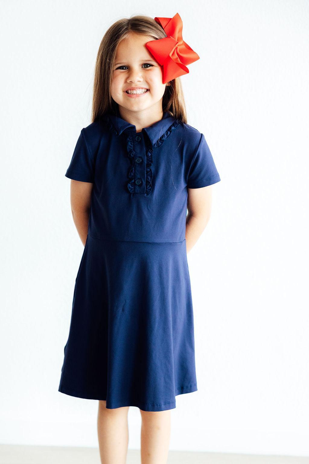 Mila & Rose ® Navy S/S Polo Dress — main product shot