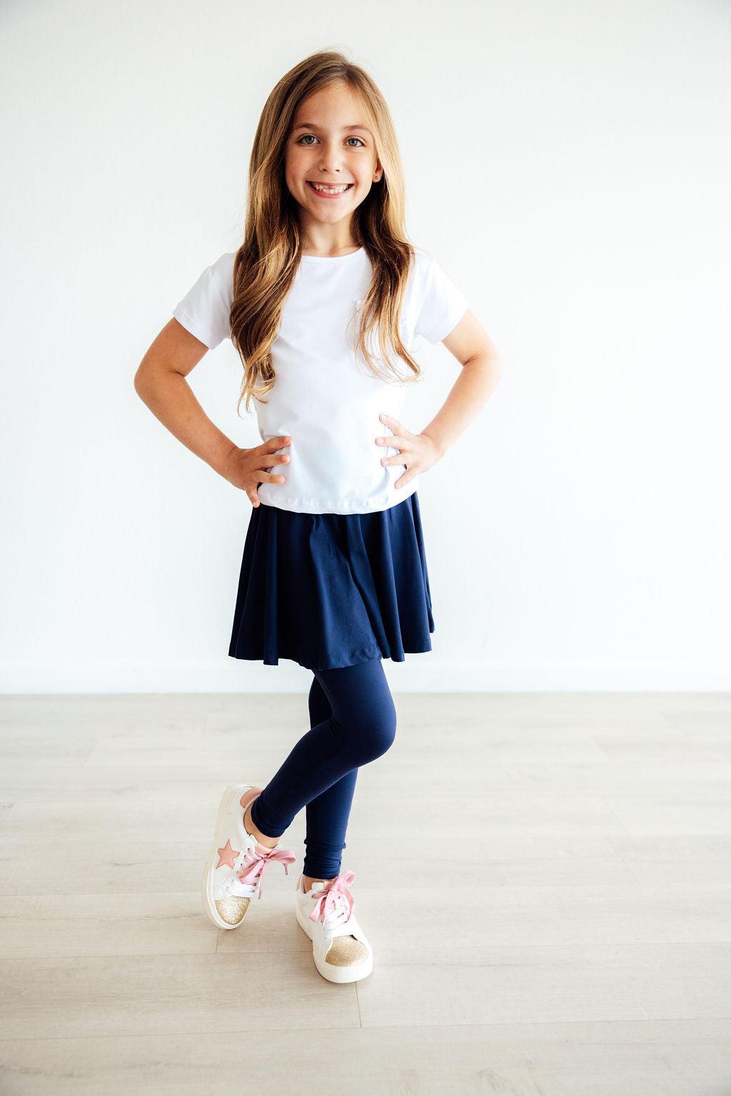 Mila & Rose ® Navy Twirl Skegging — back view