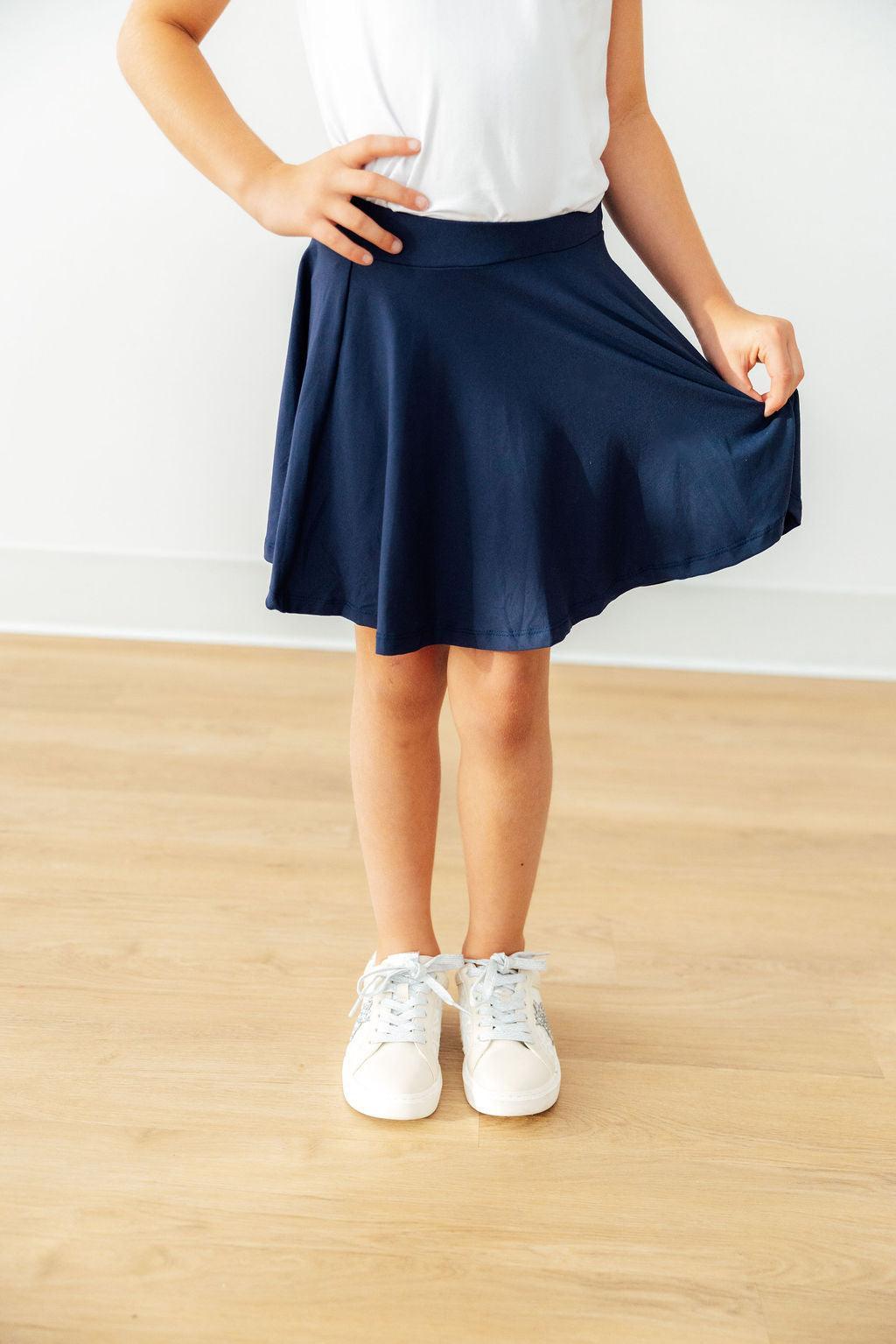 Mila & Rose ® Navy Twirl Skort — main product shot
