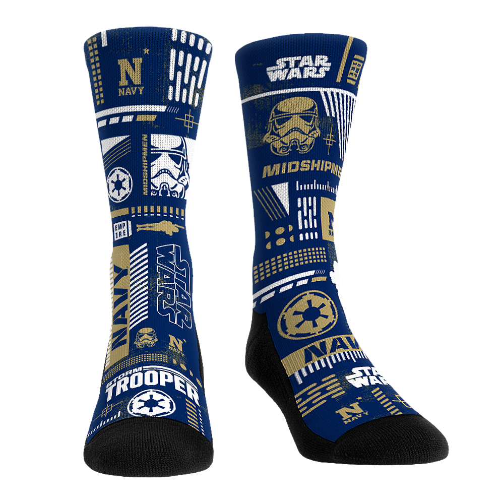 Rock 'Em Socks Navy Midshipmen - Star Wars  - Stormtrooper Pattern — main product shot