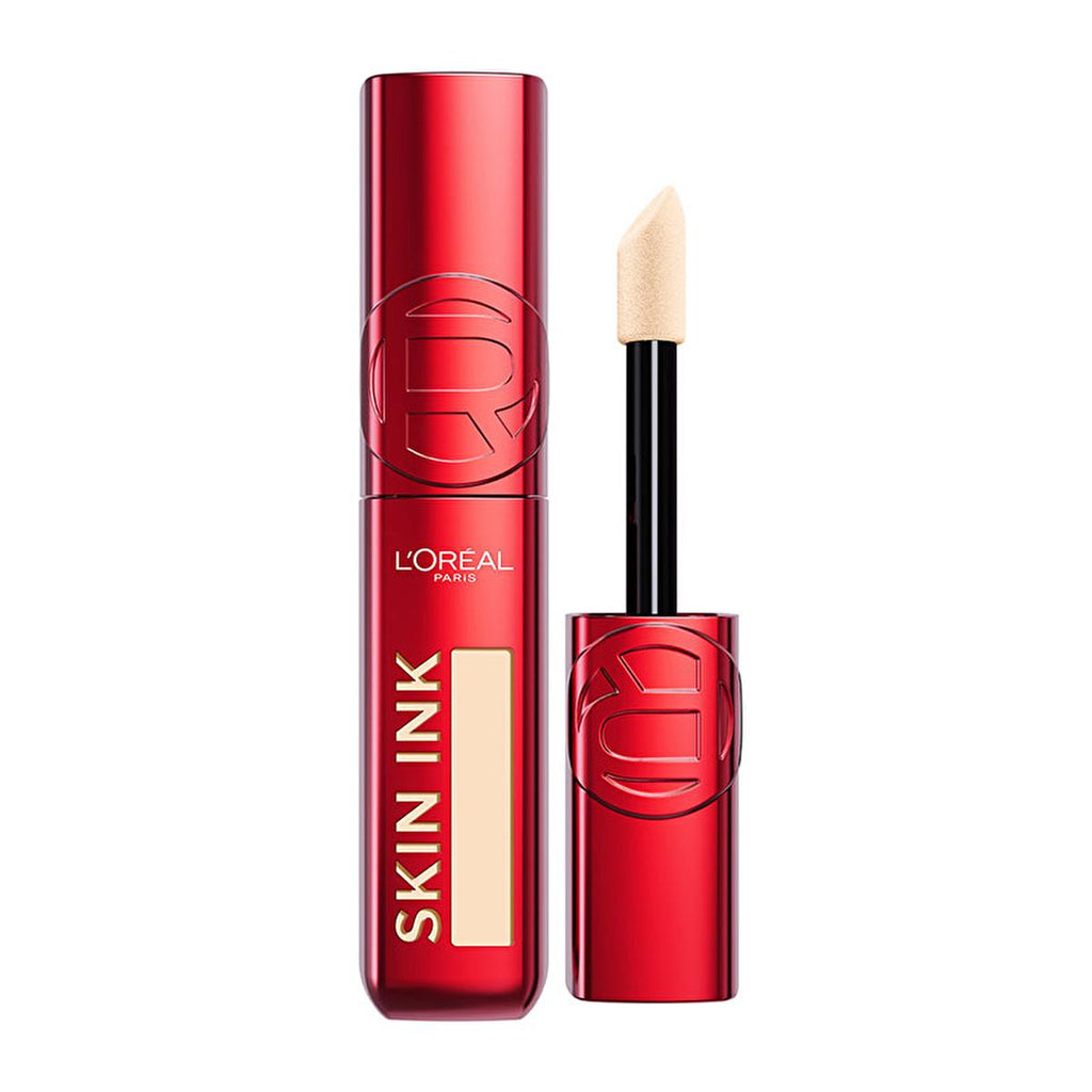 L'Oreal Paris Skin Ink 48H Long Lasting Full Coverage Liquid Foundation: Lightweight, Transfer-Resistant, Redness Concealing - Neutral Undertone