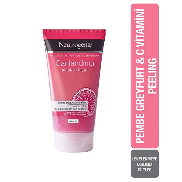 Neutrogena Exfoliating Facial Cleanser with Pink Grapefruit and Vitamin C - Gentle Exfoliation for Acne-Prone Skin