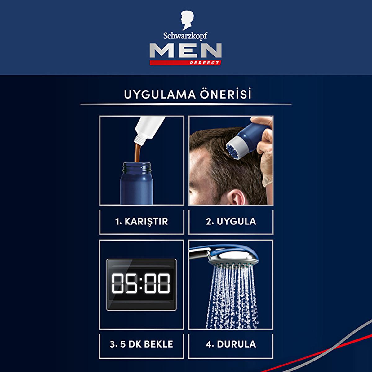 Men Perfect Hair Dye - Quick & Natural Looking Grey Hair Coverage for Men