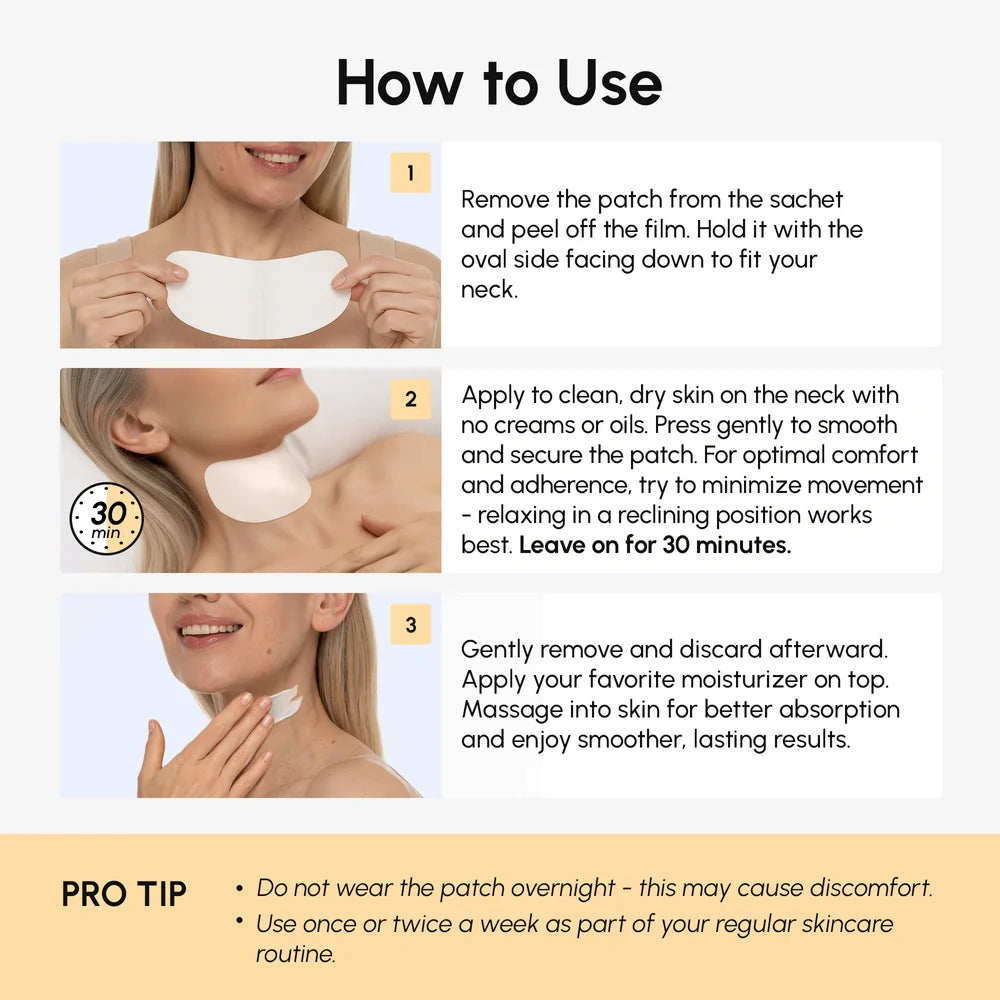 Maree Lifting Neck Wrinkle Patches — back view